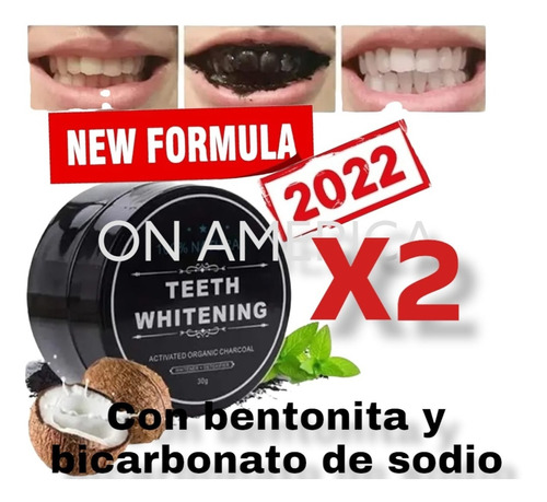 Blanqueador Dientes  Carbon Coco Miracle  Nueva Formula X2