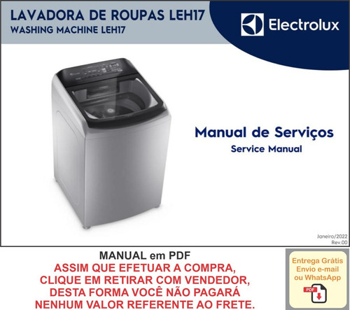 Manual Técnico Serviço Lavadora De Roupas Electrolux Leh17