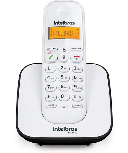 Telefone Sem Fio Intelbras Ts3110 Com Id Branco E Preto