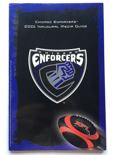 Xfl Chicago Enforcers Media Guide 2001