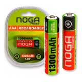 Pilas Recargables Aaa Noga 1300mah Blister X 2 Unidades