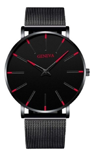 Relógio Geneva Quartzo Masculino Minimalista + Pulseiras