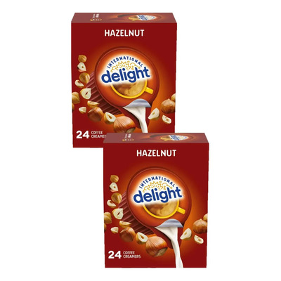 Delight Sabor Hazelnut 2 Cajas C/24 Cremas Para Café C/u Usa