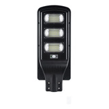 Luminária Solar Led 150w Para Poste Com Sensor Cor Preto