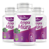 Combo 3un Amora Miura 500mg 100 Cáps Antioxidante Suplemento