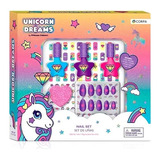 Set Maquillaje Cosmetica Uñas Unicorn Dream Infantil Sticker