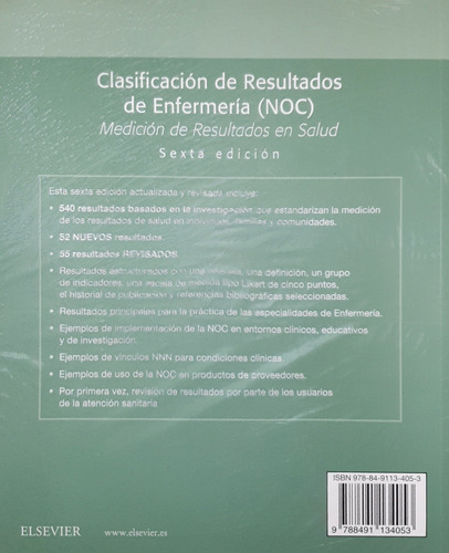 Clasificación De Resultados De Enfermería (noc) Nov 2019 