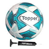 Bola Futebol De Campo Topper Slick 22 Oficial + Bomba De Ar