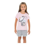 Pijama Feminino Blusa De Panda E Short - Izitex