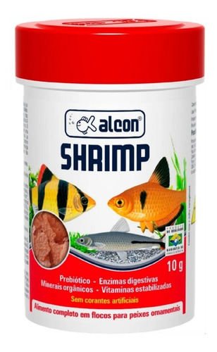 Ração P/ Peixes Alcon Shrimp 10g Camarão Artêmia E Lula Full
