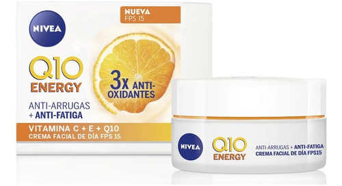 Nivea Q10 Energy Facial Dia Fps15 3x Anti Oxidantes 50grs