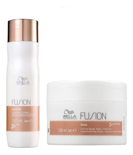 Kit Capilar Wella Fusion Shampoo 250ml + Máscara 150ml