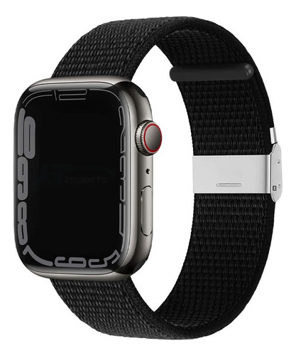 Pulseira Nylon Fecho Retro Para Apple Watch 41mm 40mm 38mm