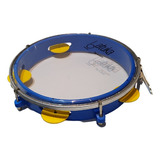 Pandeiro Luen 8 Junior Azul Pele Cristal Platinelas Abs