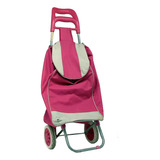 Carro Carrito Chango De Compras Plegable Color Rosa Usado