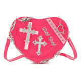 Sukutu Bolso Cruzado Gótico Punk Para Mujer, Lindo Bolso De 