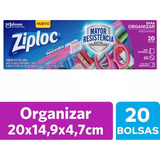 Ziploc Bolsa Organizar Mediana 20 Unidades - 3 Paquetes