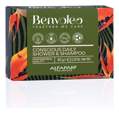 Alfaparf Shower & Shampoo Solido 3 En 1 Vegano 80gr