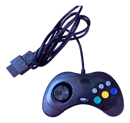 Controle Preto Com Fio Sega Saturn