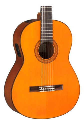 Guitarra Clásica Criolla Yamaha Cgx102 Con Afinador Cuo Color Marrón Material Del Diapasón Palo De Rosa Orientación De La Mano Diestro