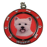 Westi (west Highland Terrier) Llavero Giratorio De Dobl...