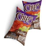 Almohada Gigante Chips Fuego 60x40 Cm Envio Gratis