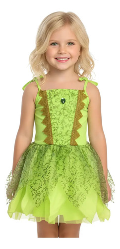 Fantasia Vestido Infantil Fada Sininho Fadinha Tinker Bell  | Parcelamento sem juros