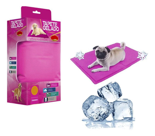 Tapete Refrescante Gel Cama Gelada Cães Dog Pet 90x50cm Luxo