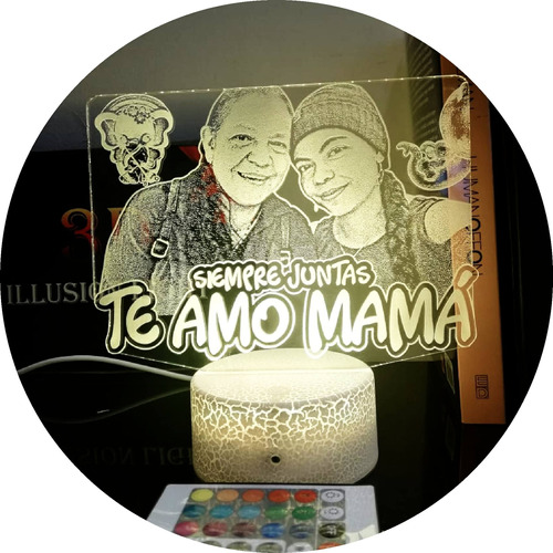 Lampara Luz Led Día De La Madre Foto Personalizada Regalo