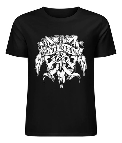 Playera Hombre De Algodón-alice In Chains - Calaveras Aladas | Meses sin interés