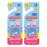 2 Fio Dental Infantil - Peppa Pig - 25m - Rosa - Dentalclean