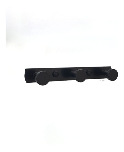 Percha Triple Acero Inoxidable Negro Mate Accesorios Pared 