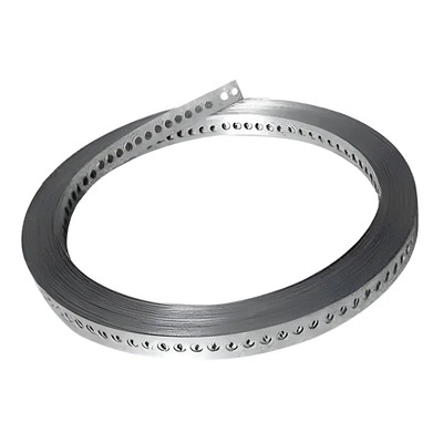 Fita Perfurada De Aço Galvanizada Ancora 17mm X 0,40mm X 10m Cor Cinza