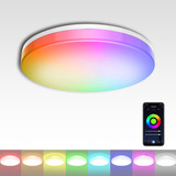 Lámpara Led Rgbcw Para Techo Inteligente Decorativa App Bt