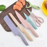 Juego Set Cuchillos Cocina X 6 Piezas Colores