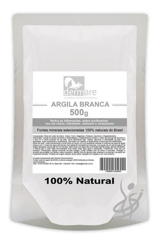 Argila Branca Tratamento Dos Cabelos 500g