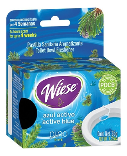 Canastilla 35g Azul Activo Wiese® Aroma Pino, Color Azul