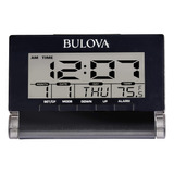 Reloj Despertador Con Tiempo De Viaje Bulova, Negro