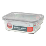 Pote De Vidro Marmita Hermético Mantimentos Cozinha 1 Litro Cor Transparente