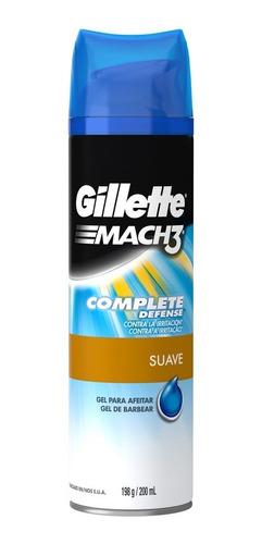 Gel Para Afeitar Gillette Mach3 Suave 200 Ml