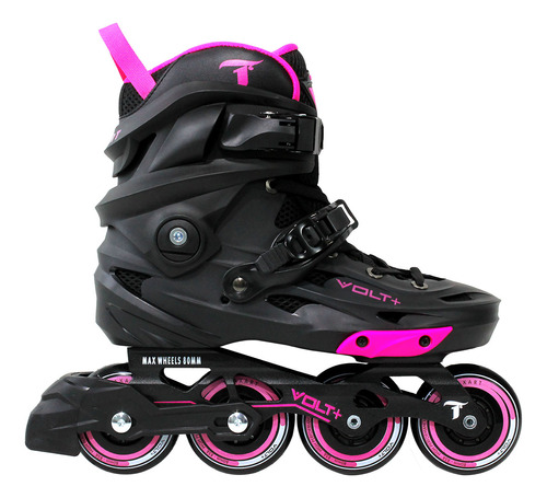 Patins Traxart Volt+ 2.0 Rosa Com Freio - 80mm Abec-9