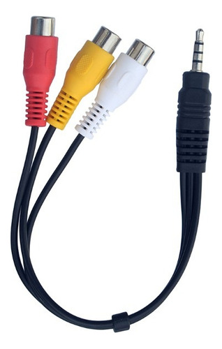 Cable De Audio Aux 3.5 Mm Stereo A Rca Video 3 Hembra