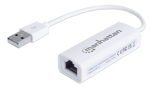 Adaptador Fast Ethernet Usb De Alta Velocidad 2.0 Manhattan