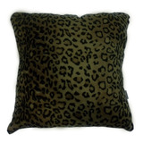 Paquete 2 Fundas Para Cojín Decorativas Terciopelo 43x42 Cm Color Animal Print Verde