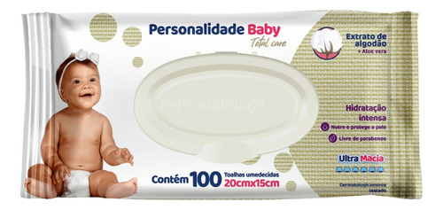 Lenço Umedecido Aloe Vera Personalidade Baby  Pct / 100 Unid