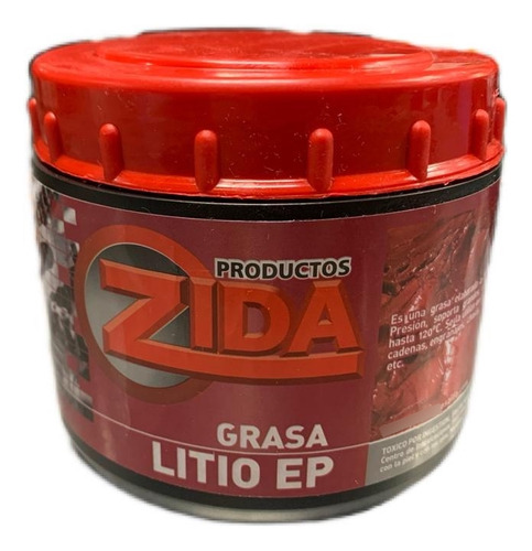 Grasa Litio 500gr Engranajes Rodamientos Cojinetes Zida