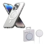 Combo Funda Magnetica+cargador 20w Para iPhone 15 Plus