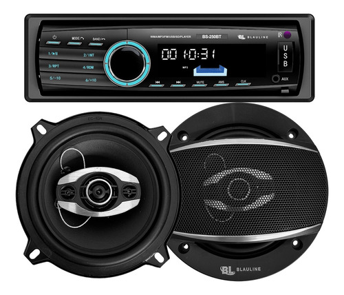 Combo Estereo Blauline Desmontable Bluetooth + Parlantes 5