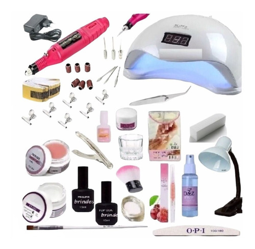 Kit Para Unha Gel Completo Fibra Kit Unhas Gel + Brinde