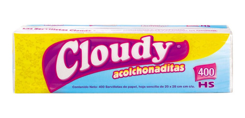 Servilletas De Papel Desechables Cloudy 400 Pzas